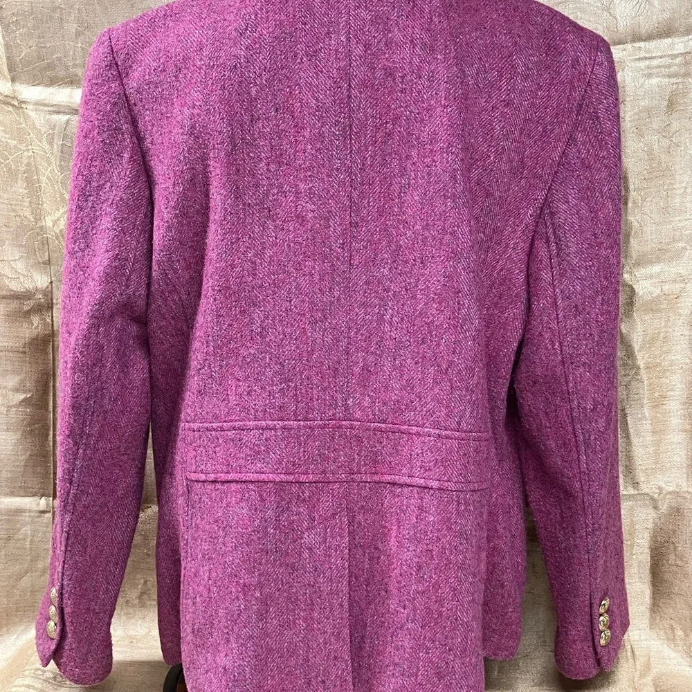 Talbots Magenta Blazer with Gold Buttons - Picture 2 of 7